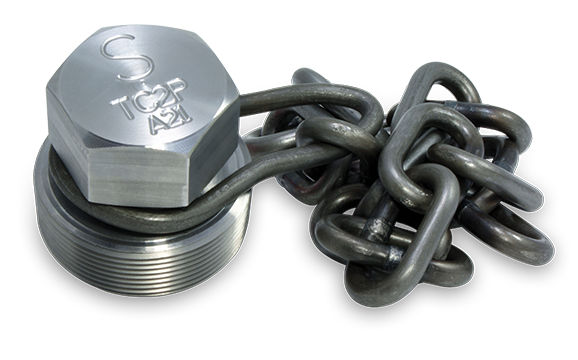 2-Inch Nitronic 60 Plug Assembly with Stainless Steel Chain