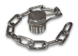 3/4-Inch Stainless Steel Plug Assembly with Stainless Steel Chain