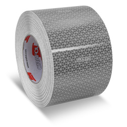 Reflective Tape Roll, 4 by 18-Inches Kiss Cut, 150 Foot Roll, White