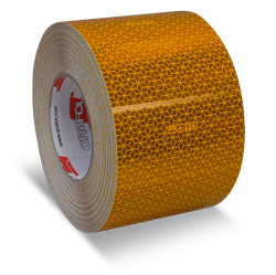 Reflective Tape Roll, 4 by 18-Inches Kiss Cut, 150 Foot Roll, Yellow