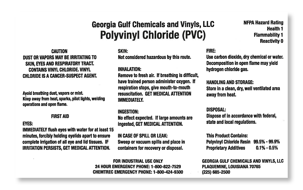 Decal GA Gulf Polyvinyl Chloride