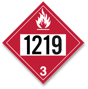 Placard Flammable #1219