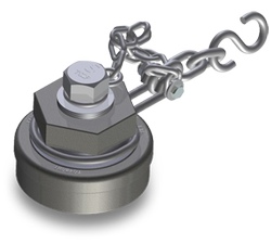 4-Inch Ductile Iron Bottom Outlet Cap with Carbon Steel Chain