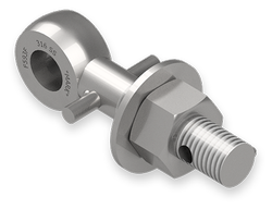 1 x 5-Inch Stainless Steel Eyebolt Assembly with Pin and Seal Hole, Heavy Hex Nut