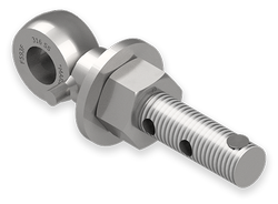 1 x 6-Inch Stainless Steel Eyebolt Assembly with 2 Seal Holes, Collar and Huck Rivet, Heavy Hex Nut