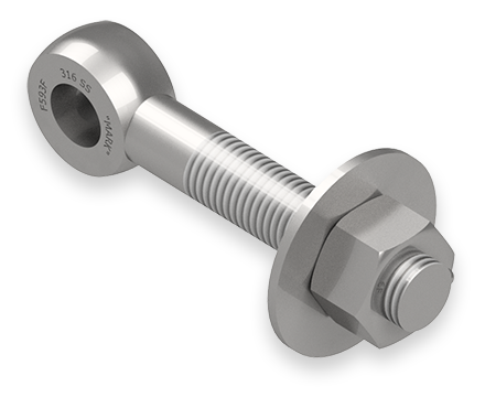 1 x 6-Inch Stainless Steel Eyebolt Assembly, Heavy Hex Nut