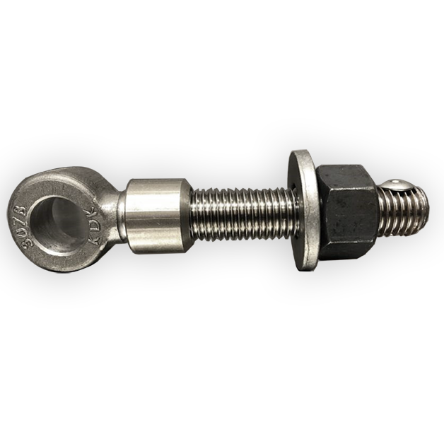 1 x 6-Inch Carbon Steel Eyebolt Assembly with Seal Hole and Safety Collar, Heavy Hex Nut