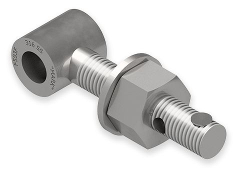 7/8 x 5-Inch Stainless Steel Eyebolt Assembly with Seal Hole, Thick Head and Huck Rivet, Heavy Hex Nut