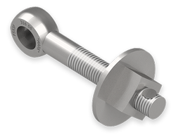 7/8 x 6-Inch Stainless Steel Eyebolt Assembly, Heavy Square Nut, 3-Inch Washer