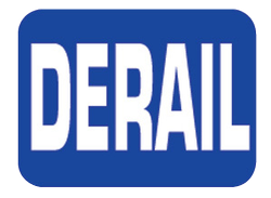 Replacement Derail Sign Plate, Blue