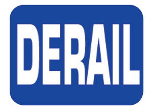Derail Sign Plate, Blue