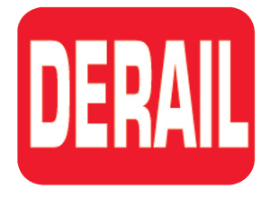Derail Sign Plate, Red