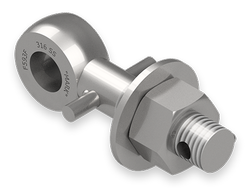1 x 4-1/2-Inch Stainless Steel Eyebolt Assembly with Pin and Seal Hole, Heavy Hex Nut