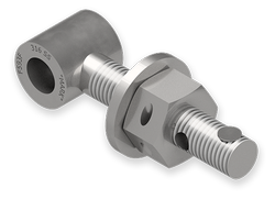 7/8 x 5-Inch Stainless Steel Eyebolt Assembly with 2 Seal Holes, Huck Rivet and Thick Head, Heavy Hex Nut