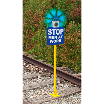 Spur Track Guardian Hinged Sign Holder with Solar Light