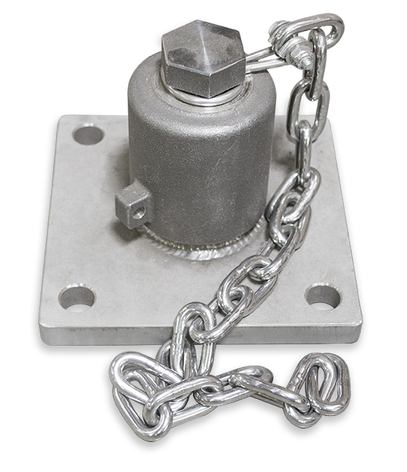 2-Inch Square Flanged Stainless Steel Top Fitting Assembly