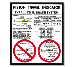 Piston Travel Indicator Decal TMB