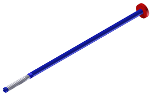 Eduction Tube with Single Flange 4 inch,  3 1/2 inch diameter pipe, 103 inches long