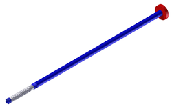 Eduction Tube with Single Flange 4 inch,  3 1/2 inch diameter pipe, 110 inches long