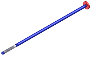 Eduction Tube with Single Flange 4 inch,  3 1/2 inch diameter pipe, 116 inches long