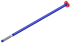 Eduction Tube with Single Flange 4 inch,  3 1/2 inch diameter pipe, 116 inches long