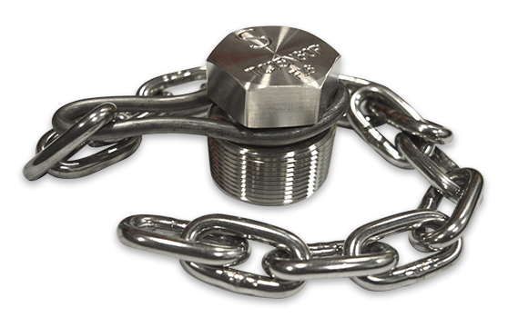 1-1/2-Inch Nitronic 60 Plug Assembly with Stainless Steel Chain