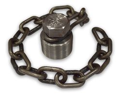 1-1/2-Inch Carbon Steel Plug Assembly with Carbon Steel Chain