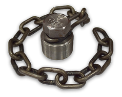 1-1/2-Inch Carbon Steel Plug Assembly with Carbon Steel Chain