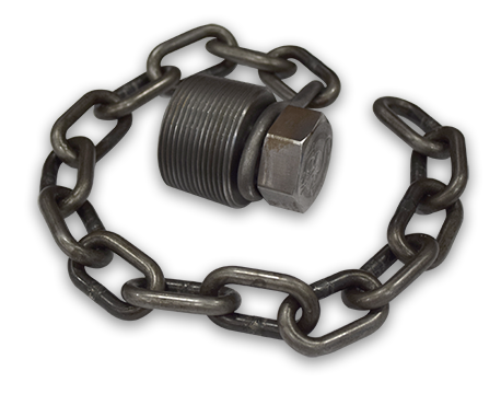 1-1/2-Inch Carbon Steel Plug Assembly with Carbon Steel Chain