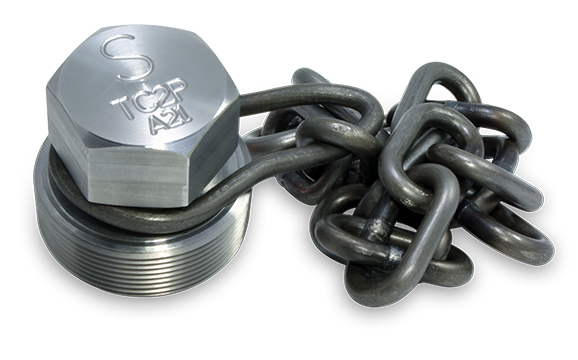 2-Inch Nitronic 60 Plug Assembly with Stainless Steel Chain