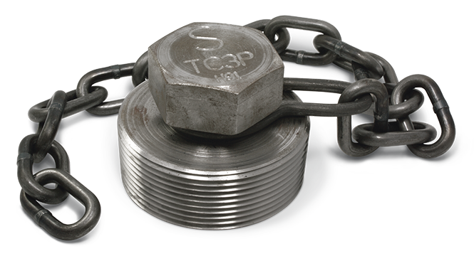 3-Inch Stainless Steel Plug Assembly with Stainless Steel Chain