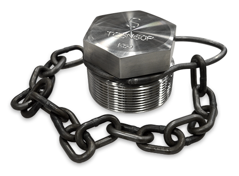 3-Inch Nitronic 60 Plug Assembly with Stainless Steel Chain