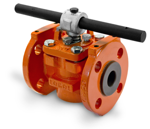 Plug Valve 1-1/2 inch Flanged, Wrench Operator
