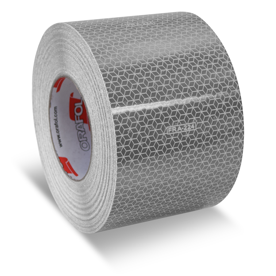 Reflective Tape Roll, 4 by 18-Inches Kiss Cut, 150 Foot Roll, White