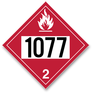 Placard Flammable #1077