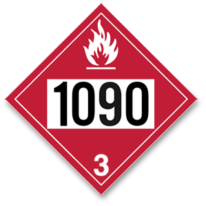 Placard Flammable #1090