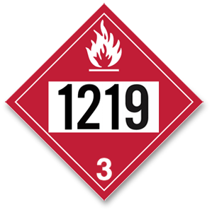 Placard Flammable #1219