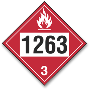 Placard Flammable #1263
