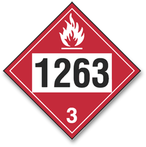 Placard Flammable #1263