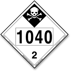 Placard Inhalation Hazard #1040