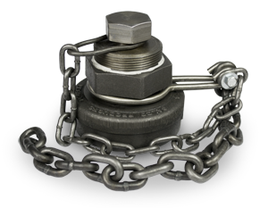 4-Inch Ductile Iron Bottom Outlet Cap with Carbon Steel Chain