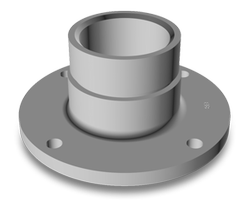 4 inch Bottom Outlet Nozzle, Stainless Steel, 9 inch Bolt Circle