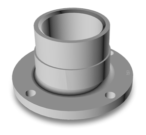 4 inch Bottom Outlet Nozzle, Stainless Steel, 7-3/4 inch Bolt Circle