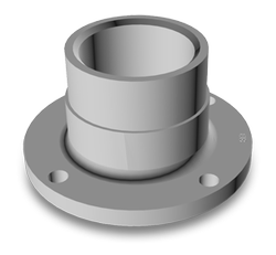 4 inch Bottom Outlet Nozzle, Stainless Steel, 7-3/4 inch Bolt Circle