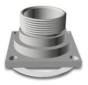 4 inch Bottom Outlet Nozzle, Carbon Steel, 9 or 9-1/2 inch Bolt Circle, with White FDA Neoprene Gasket