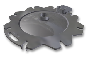 20-Inch 8 Bolt Carbon Steel Manway Cover with 2-1/2 Inch Vac Valve Coupling, Union Tank Arrangement