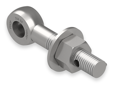 1 x 5-1/2-Inch Stainless Steel Eyebolt Assembly with Seal Hole, Heavy Hex Nut