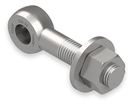 1 x 5-Inch Stainless Steel Eyebolt Assembly, Heavy Hex Nut