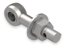 1 x 5-Inch Stainless Steel Eyebolt Assembly with Seal Hole, Heavy Hex Nut