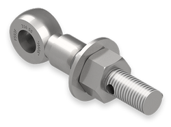 1 x 6-Inch Stainless Steel Eyebolt Assembly with Seal Hole and Safety Collar, Heavy Hex Nut